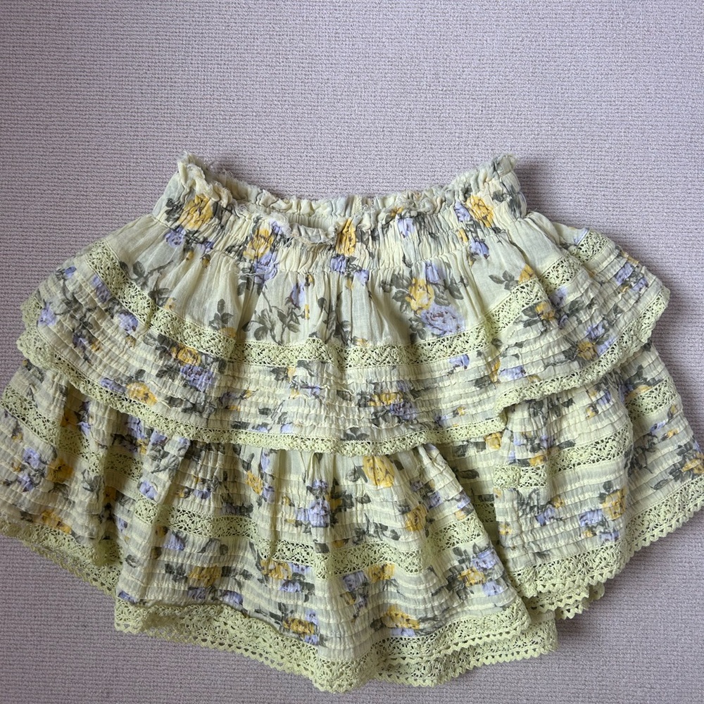 Aerie Mini Ruffle Skirt | Floral | Size Small